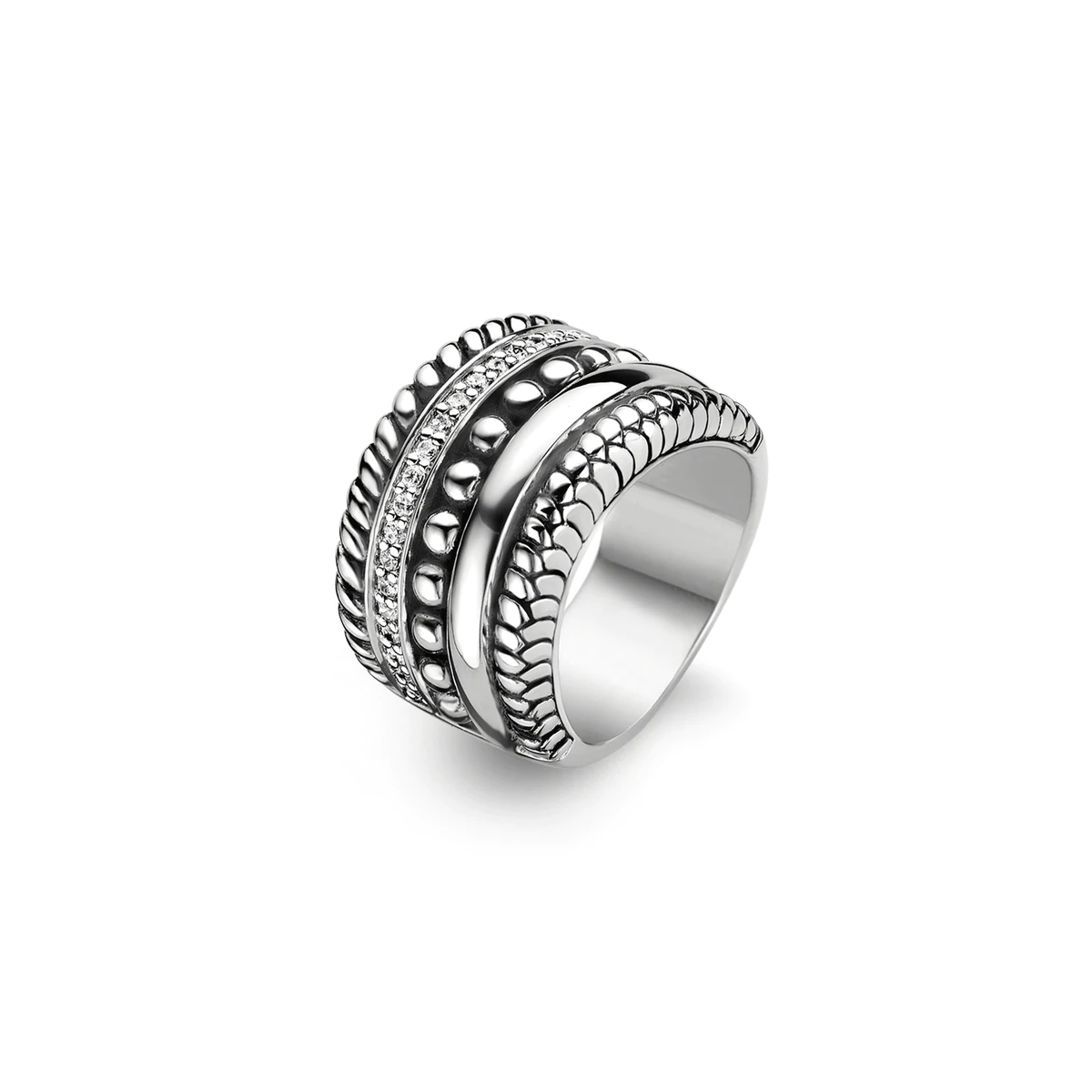Op grote schaal steekpenningen voorstel TI SENTO - Milano Sterling Silver Ring - Germani's Jewelry