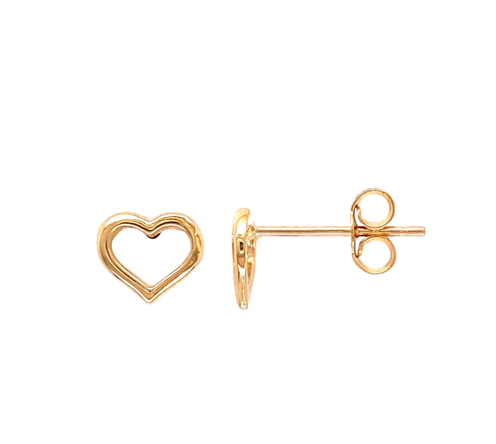 Open Heart Earring 14K Gold - Germani's Jewelry